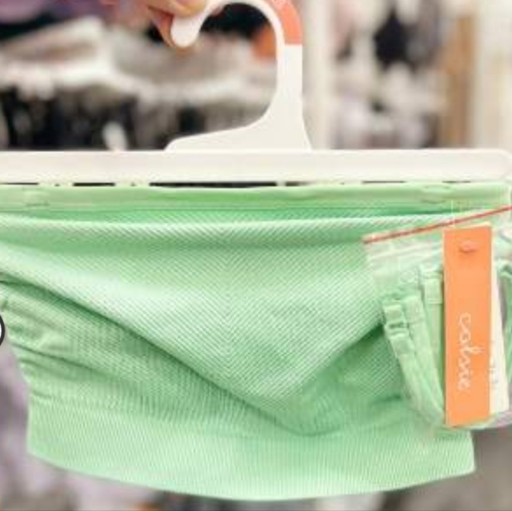 Women's Ruched Rib Bandeau Bra - Picture 3 of 4